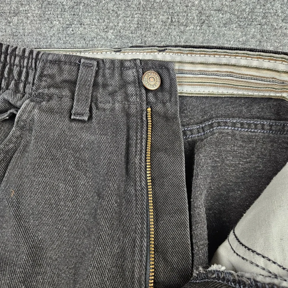 Lee Vintage High Waisted Elastic Waist Mom Jeans Faded Black Denim Size‎ 6M